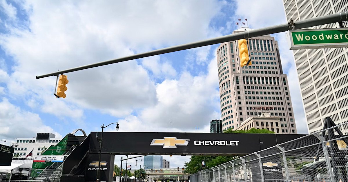 Detroit Grand Prix street race in downtown Detroit, Michigan