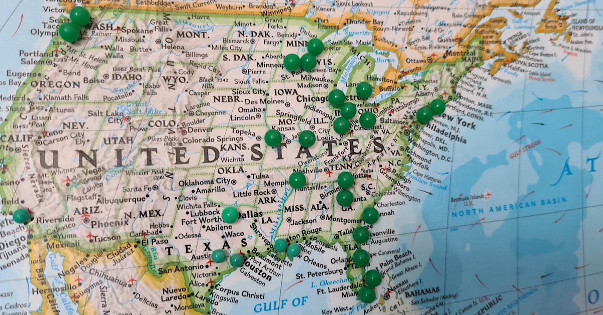Premium factors location map of United States