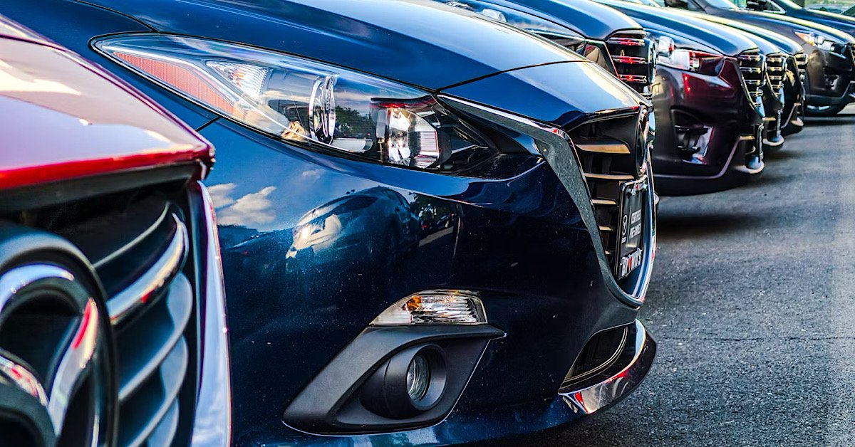 Rental car reimbursement insurance row of cars